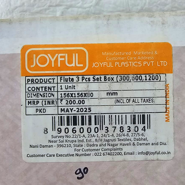 Di0052 Joyful Flute 3-Piece Airtight Container Set – 300 ml, 600 ml & 1200 ml