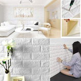 AM1631 3D White Brick Wallpaper 70x78cm