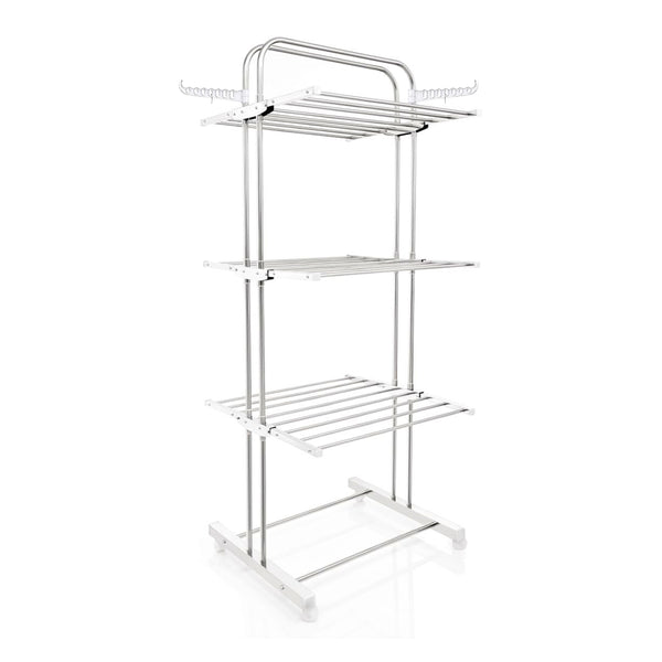 AM5610 BUYER Stainless Steel 3 Layer with 2 Hanger Foldable Cloth Stand / Drying Rack