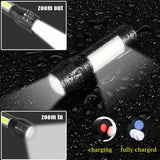 Led Flashlight Rechargeable Torch Light USB Super Bright Torch