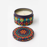 TM0035 Mandala Pattern Scented Candle Container (Set of 1)
