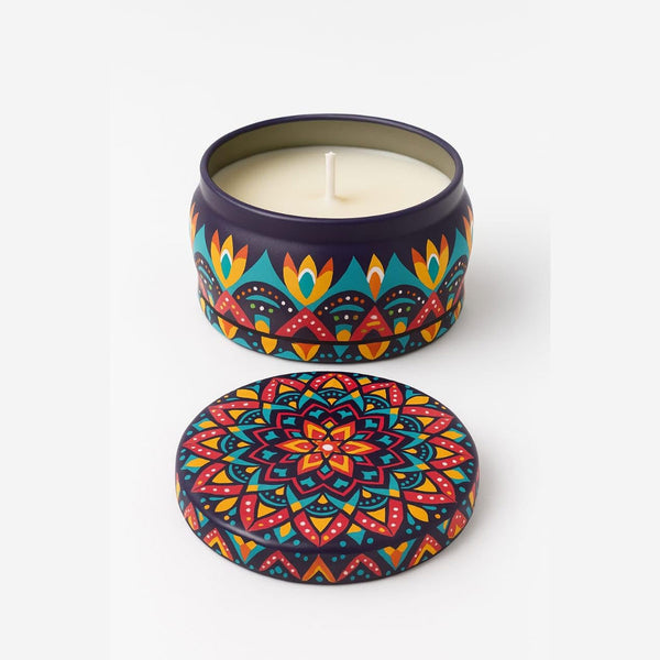 TM0035 Mandala Pattern Scented Candle Container (Set of 1)