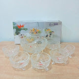 AM5987 Elegant Ice Cream Bowl Set - 6 Small Bowls with 1 Large Serving Bowl (SPS023/L7 & SPS024/L7 & SPS025/L7)