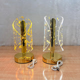 TM0025 Golden Finish 3D Illusion CREATICE LED Table Lamp with Acrylic Shade