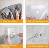 AM5842 Adhesive Screw Hooks for Wall Without Drilling (Pack of 5)