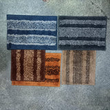 AM5849 Lining Print Microfiber Home Decor Door & Bathmats (RG, 13x19 inch) Multicolour