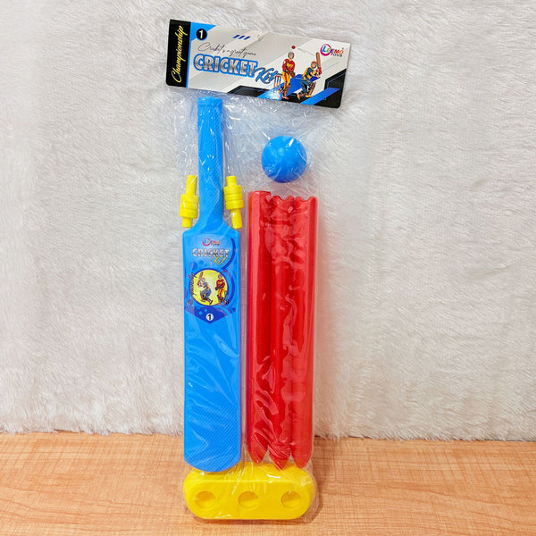 AM6512 Junior Plastic Cricket Kit - No.1 (Includes Bat, Ball, Wickets & Base) - Age 3+