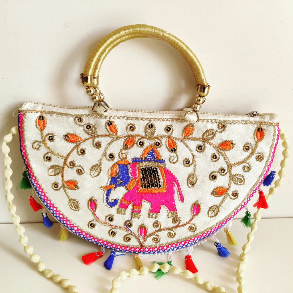 Cotton Traditional Ethnic Rajasthani Jaipuri Embroidered Peacock Handbag  Sling Bag for Girls/women Indian Sling Bag Ethnic Purse - Etsy Norway