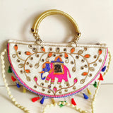 3896 Traditional handbag, Rajasthani Jaipuri Cotton Bag,  Ethnic Stylish Designer, Handicrafted Handbag