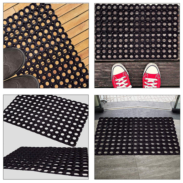 3957 PVC Rubber Outdoor Door Mat for Home/Bathroom/Office/Main Door 24 x 16 Inches