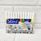 AM6086 DOMS MIni Watercolour Sketch Pens | 12 Assorted Shades