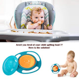 0617 Portable Non Spill Feeding Toddler Gyro Bowl 360 Degree Rotating Dish