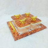 AM6172 Asian Platina 4-Piece Multipurpose Dry Fruit Box