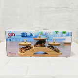 AM6270 Shine Mix Candy Jar Set 3PC with Bamboo Stand