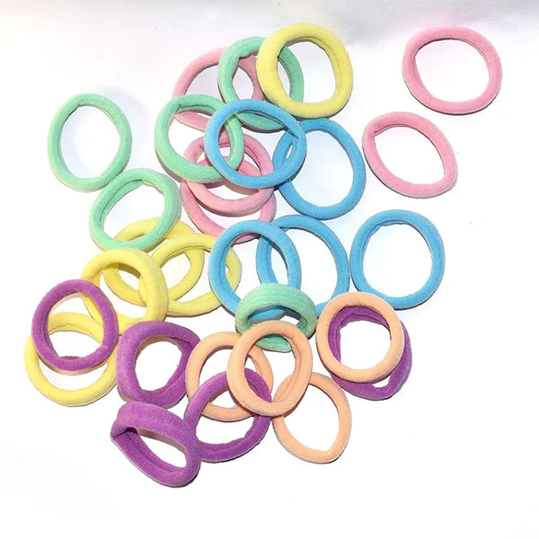 AM1130 Medium Hair Rubber Bands Elastic Hair Bands Multicolor 30Pcs