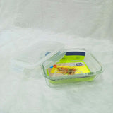 AM6201 Borosil Klip N Store Rectangular Glass Container - 1.04 Ltr with Air Tight Lid