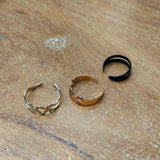 AM5877 Multicolor Latest Stylish Crystal Rings for Women - Pack of 5