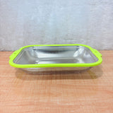 TM0003 Mix Stainless Steel Perforated Strainer Basket with Pink Plastic Rim - Small