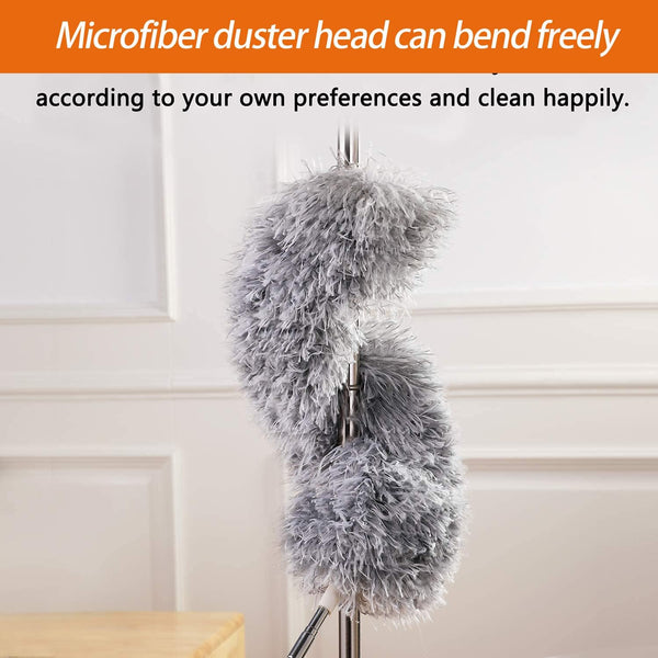 3793 Microfiber Feather Duster with 100 inches Extra Long Pole for Cleaning