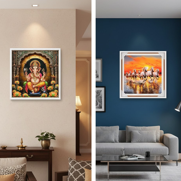 TM0144 Mix Pattern Premium Decorative Wall Frames - 24x24inch (Pack of 1)