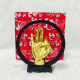 AM6244 Decorative Golden Hand Sculpture – OK Sign Gesture