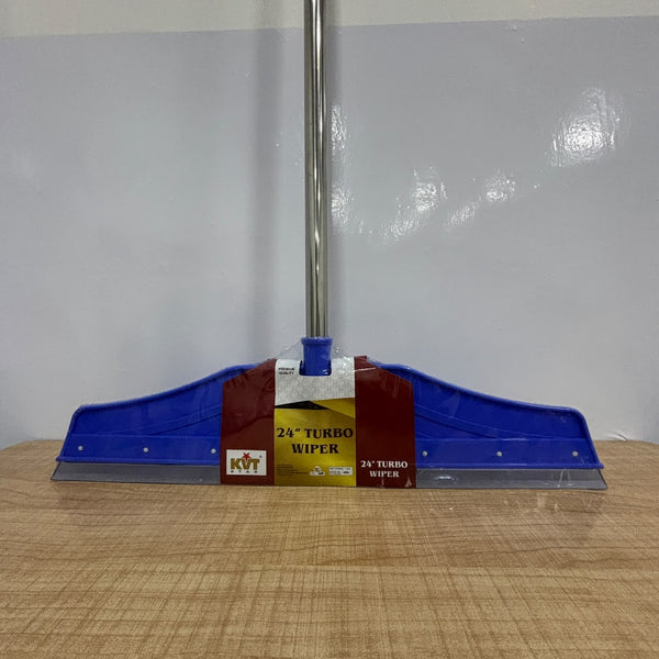 A07980 KVT 24" Turbo Silicon Floor Wiper with 4ft Stainless Steel Pipe Handle