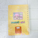 AM6311 Sweet Girl Spiral-Bound Holographic Notebook - 135x195mm
