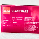 Di0369 Cello Glassware Nadir Pudding Set – 7 Pcs