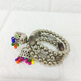 Di0306 Little Girls Oxidized Silver Kada with Beads
