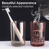 AM6481 3 Glass Toothbrush Holder with Dual Cups and Organizer