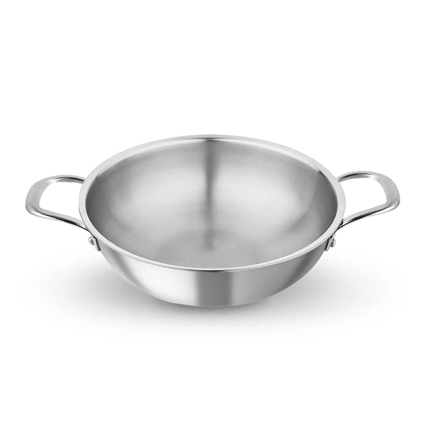 AM3423 Afinito Triply Stainless Steel Kadai with Lid 24cm