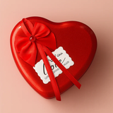 TM0118 Heart-Shaped Metal Gift Tin with Plush Teddy Bear and Scented Rose - Pack Of 1