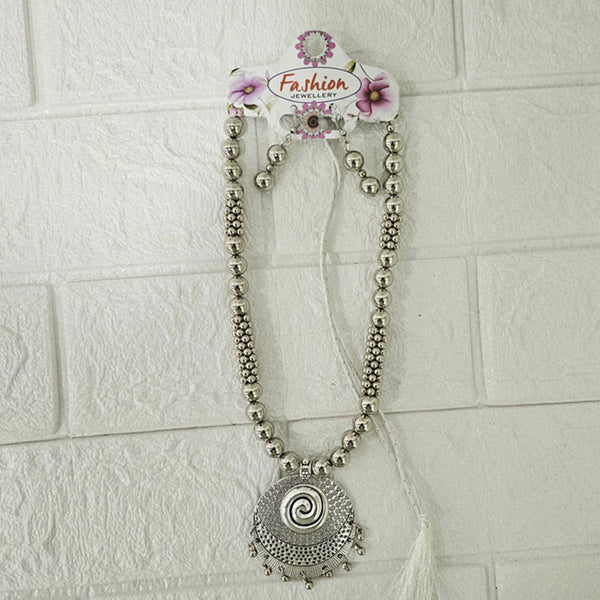 Di0049 Navratri MIx Design Silver Oxidised Plated Hasli,Necklace & Earring Set (Multiesign)