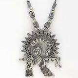 Di0045 Stylish Silver-Toned Multi-Design Pendant Necklace (Multidesign)