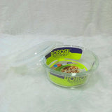 AM6197 Borosil Klip N Store Round Glass Container - 950 ml with Air Tight Lid