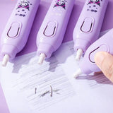 AM5907 Cartoon Print Electric Pencil Erasers with Fan and 12 Refills Set for Kids (Pack of 1)