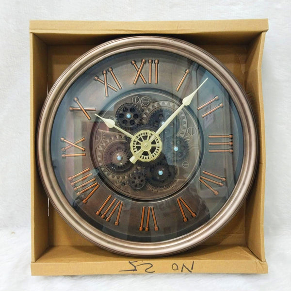 AM6251 Antique Copper Finish Skeleton Gear Wall Clock