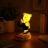 A06901 Magnetic Bear LED Light Phone Stand Night Lamp for Desk and Kids Room (1 Pc)