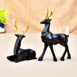AM5936 Modern Two Matte Deer Showpiece - Pack of 2