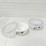 Di0237 Cello Opalware Storage Container Medium with Lid – 2 Pc