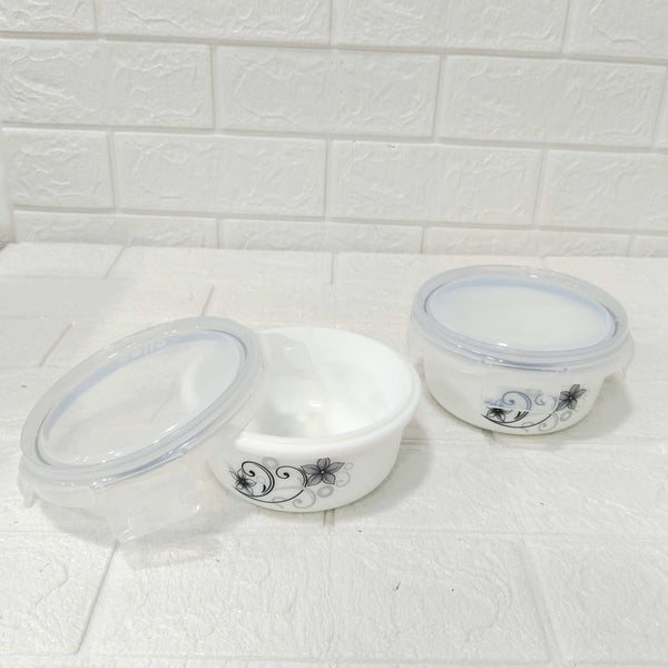 Di0237 Cello Opalware Storage Container Medium with Lid – 2 Pc