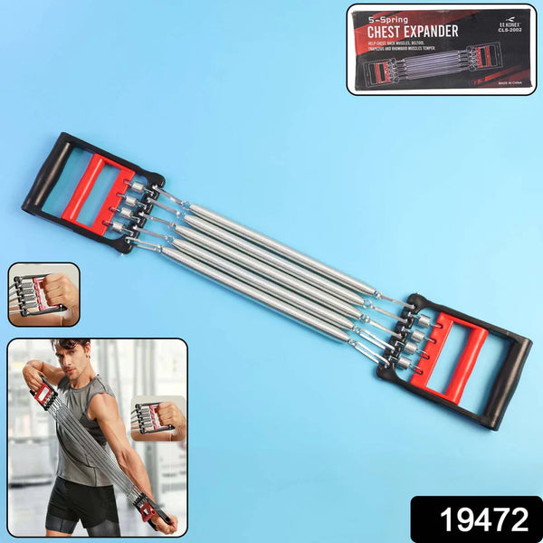 19472 5-Spring Chest Expander for Home Workout