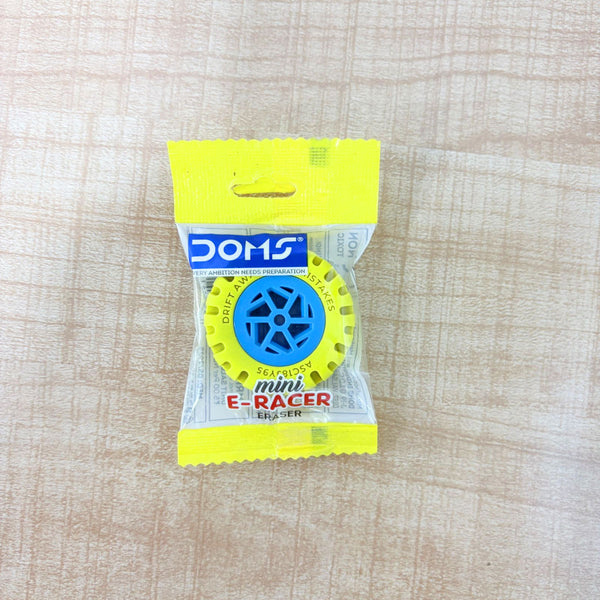 AM6494 DOMS E-Racer Small Tyre Shape Eraser- Multicolour