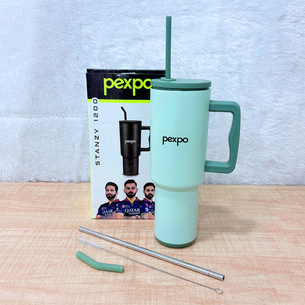AM6486 Pexpo Stanzy Premium Stainless Steel Tumbler with Straw (1200 ml)