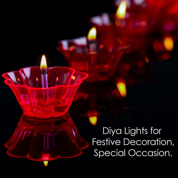 6320 Magical Reflection Diya Set with 6 Attractive Design Cup (Set Of 12 Pieces) DeoDap