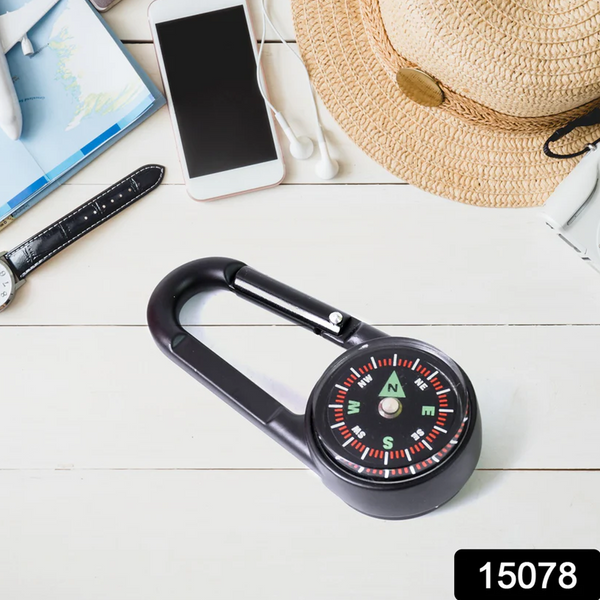 15078 Clip Snap Hook Mini Compass (1 Pc / Mix Design)