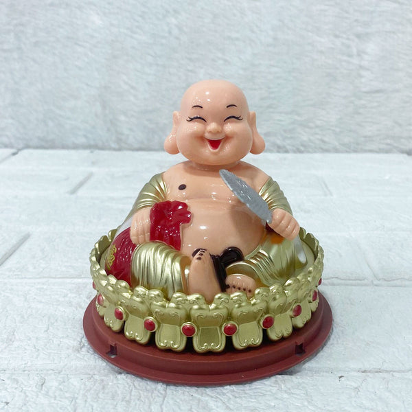 AM6241 Laughing Buddha Hand Movement with Solar