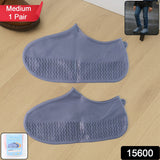 15600 Grey Non-Slip Silicone Waterproof Fordable Boot Shoe Cover (1 Pair )