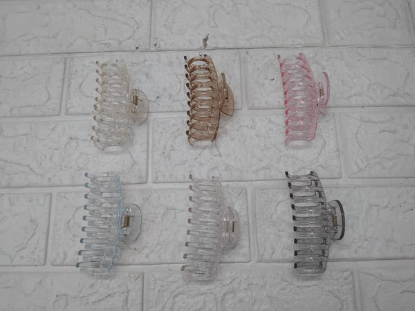 AM1153 Hair Claw Clips Transparent Clutcher For Women Girls 1 Pcs