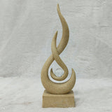 AM6247 Modern Abstract Intertwined Flame Sculpture with Crystal Ball